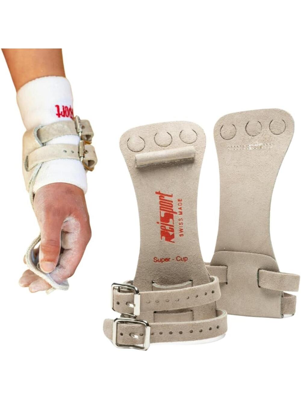 Reisport Men's High Double Buckle Bar Grips, Medium (2) Super-Cup 2
